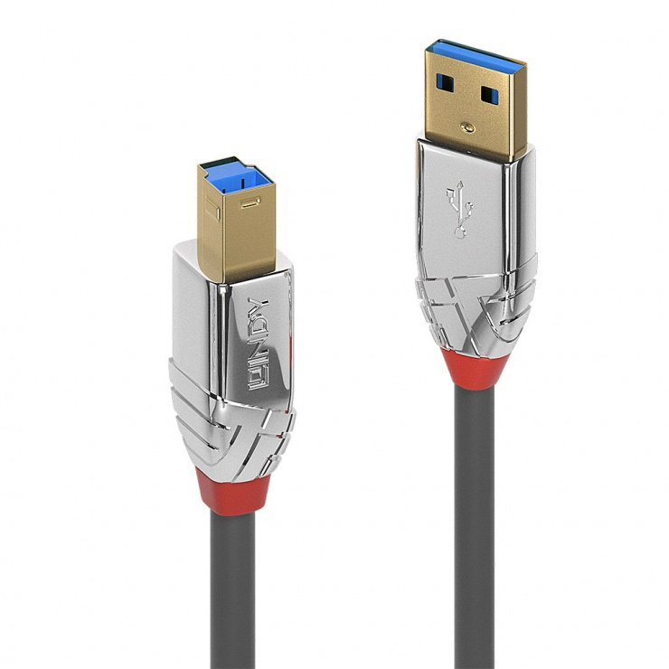Imagine Cablu de imprimanta USB-A 3.0 la USB-B T-T Cromo Line 3m, Lindy L36663