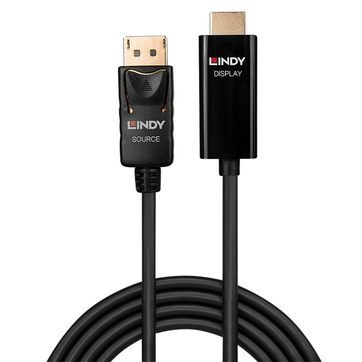 Imagine Cablu DisplayPort la HDMI activ T-T 0.5m, Lindy L40914-1