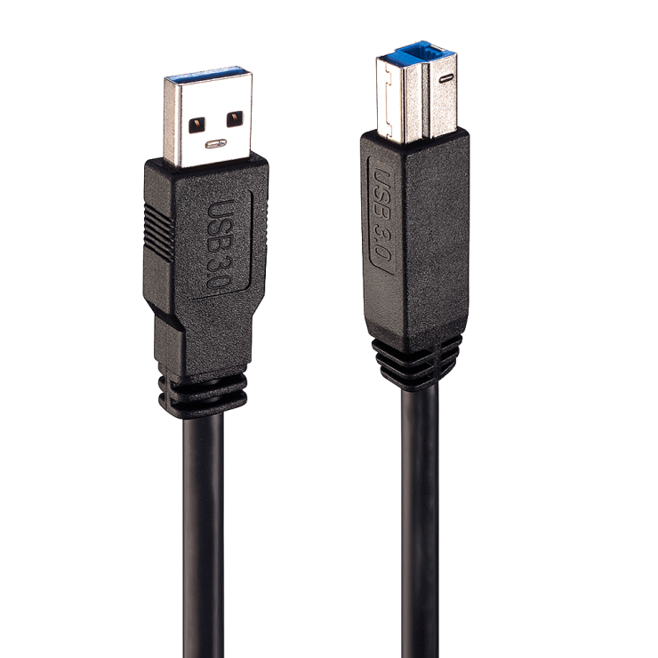 Imagine Cablu USB 3.0 tip A la tip B activ T-T negru 10m, Lindy L43098