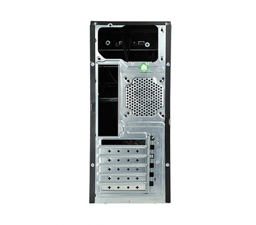 Imagine CARCASA ATX, front USB & audio, suport 2x 80mm fan, black, sursa OEM 420, Spire SP1071B-420W-E1