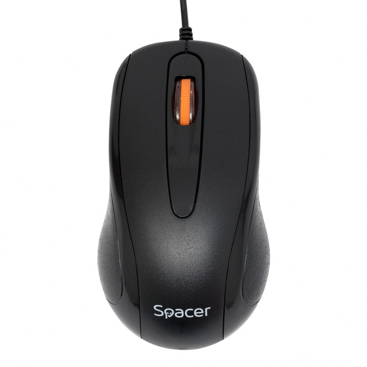 Imagine Mouse optic USB negru, Spacer SPMO-F01