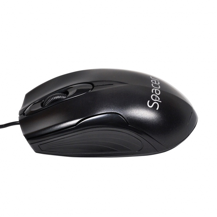 Imagine Mouse USB optic negru, Spacer SPMO-M11-4