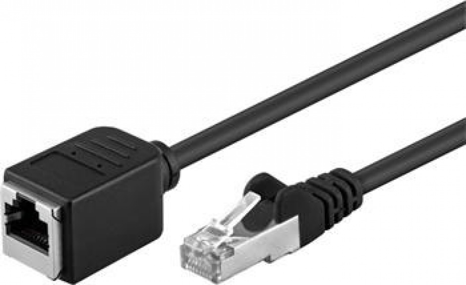 Imagine Cablu prelungitor FTP cat 5e RJ45 T-M 5m Negru, 91884