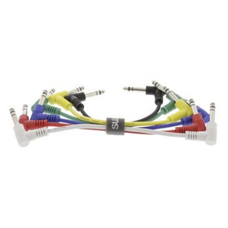 Imagine Set 6 cabluri audio jack 6.35mm mono T-T 0.5m, SWEEX SWOP23025E05-2