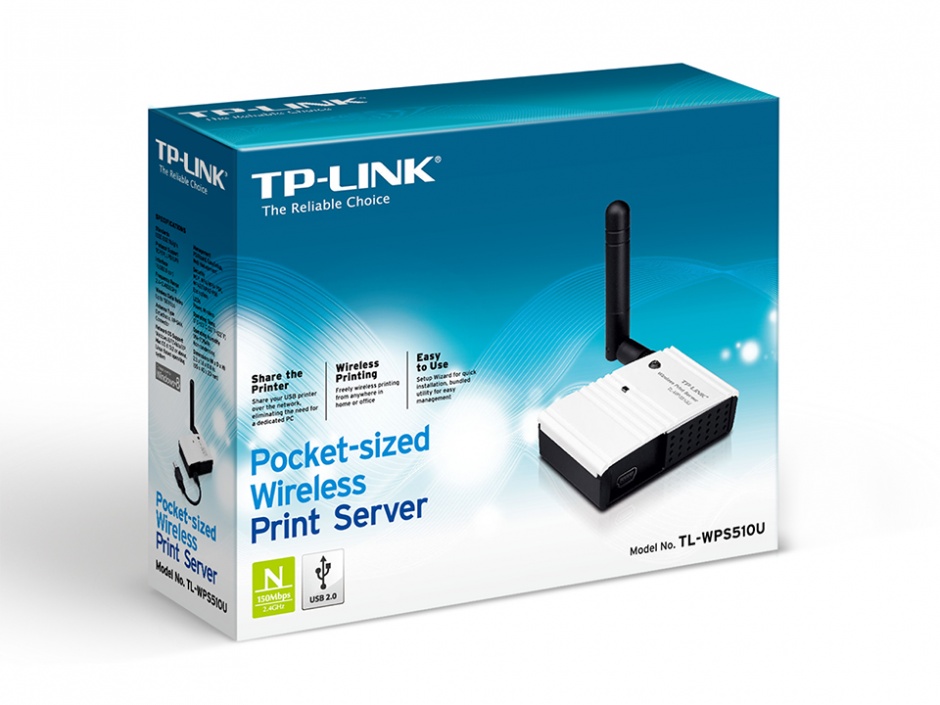 Imagine Print Server Wireless 54Mbps compact, TL-WPS510U-2