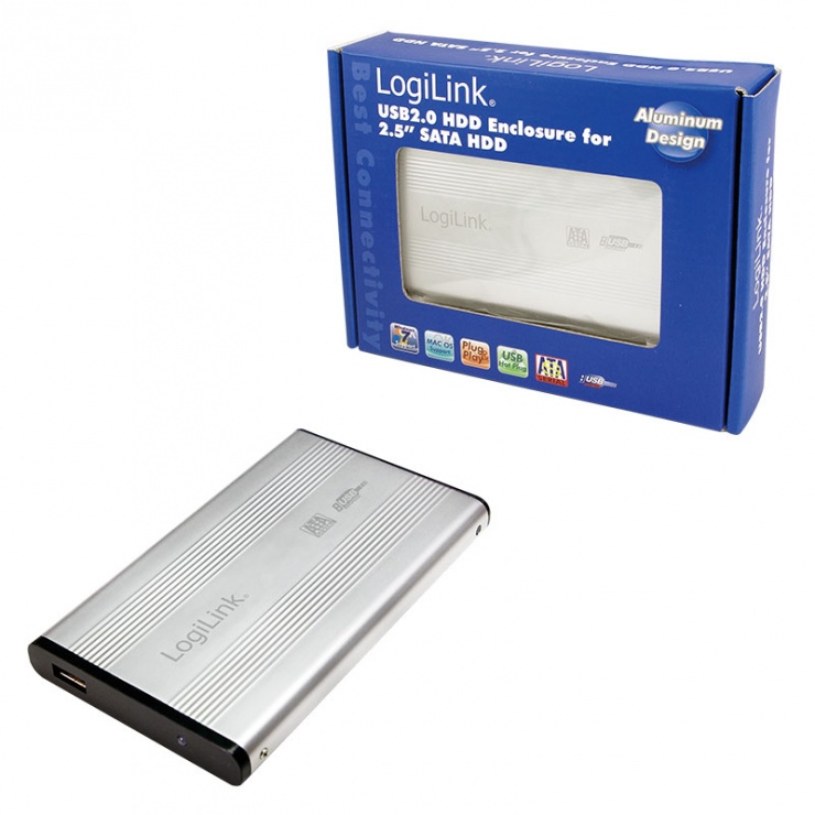 Imagine Rack extern USB 2.0 pentru HDD/SSD 2.5" SATA III, Logilink UA0041A-1