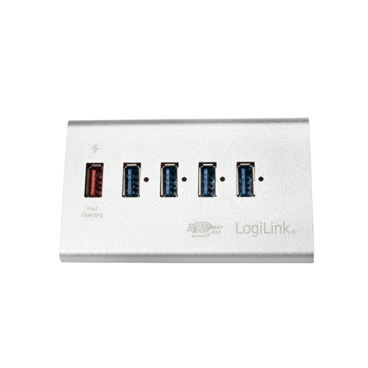 Imagine HUB USB 3.0 cu 4 porturi + 1 port Quick/Fast charge montare masa, Logilink UA0227