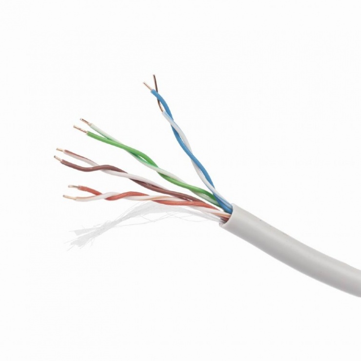 Imagine Rola cablu de retea RJ45 cat5 Cu fir solid 500m, Gembird UPC-5004E-SO/500