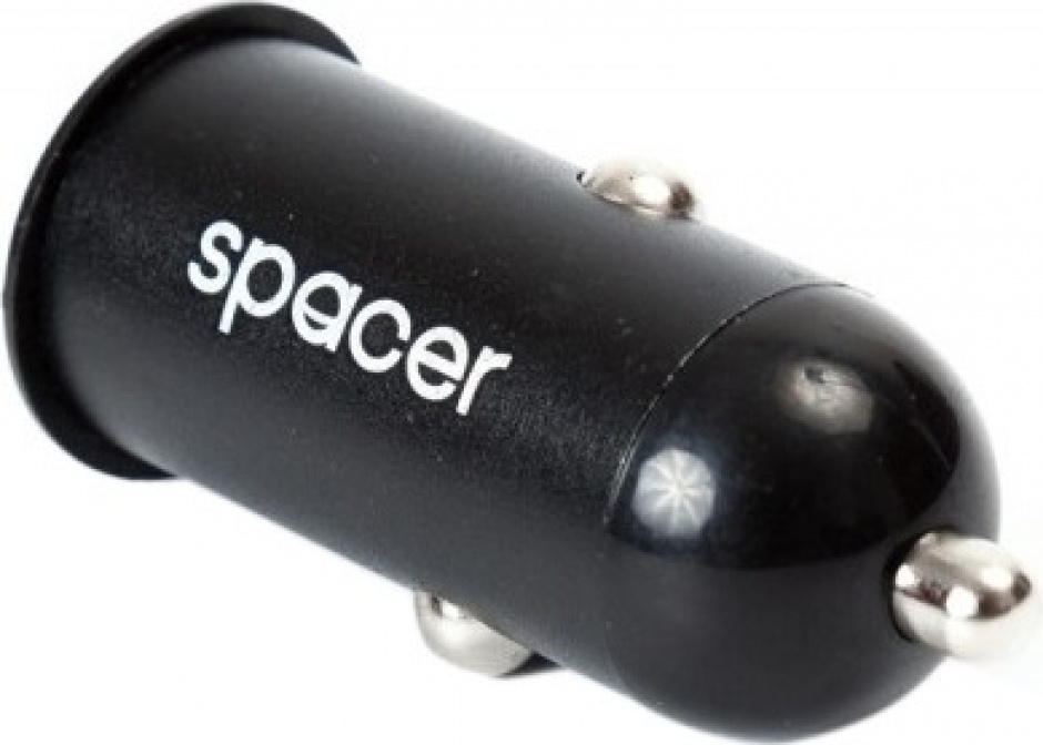 Imagine Incarcator auto 1 x USB Negru, Spacer SPCC-01