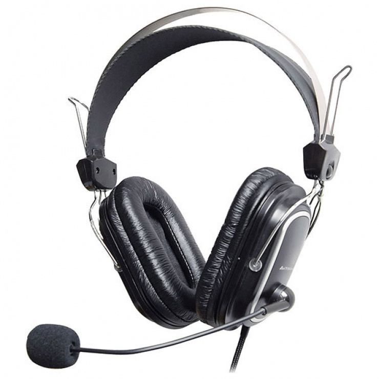 Imagine Casti Profesionale cu microfon Negru, A4Tech HS-60