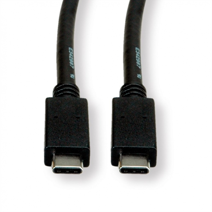 Imagine Cablu USB 3.1-C PD (Power Delivery) 20V5A cu Emark T-T 1m Negru, Roline 11.02.90531