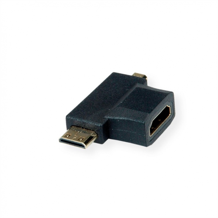 Imagine Adaptor HDMI-A la micro HDMI-D + mini HDMI-C M-T, Value 12.99.3166