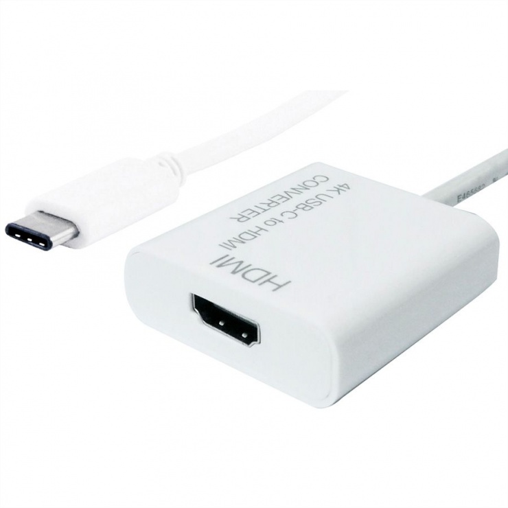 Imagine Adaptor USB tip C la HDMI T-M 10cm Alb, Value 12.99.3210