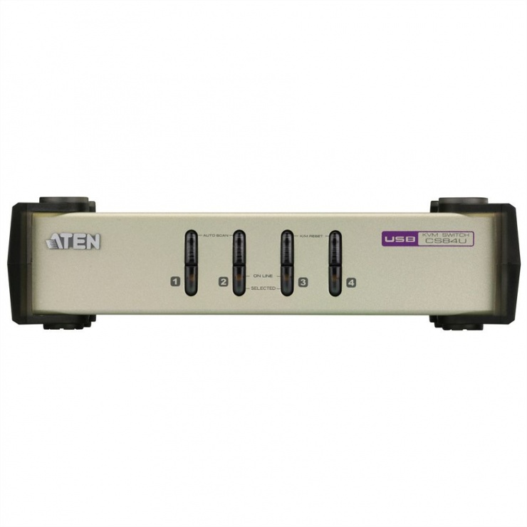 Imagine KVM Switch PS/2-USB VGA cu 4 porturi, Aten CS84U-6