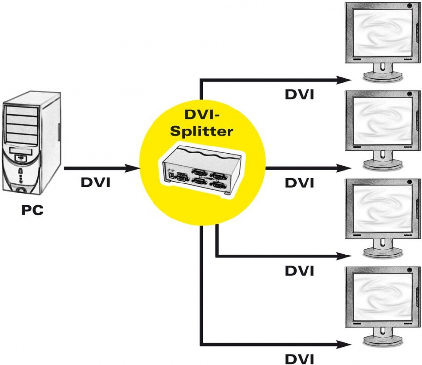 Imagine Multiplicator DVI 4 porturi, Value 14.99.3503-2