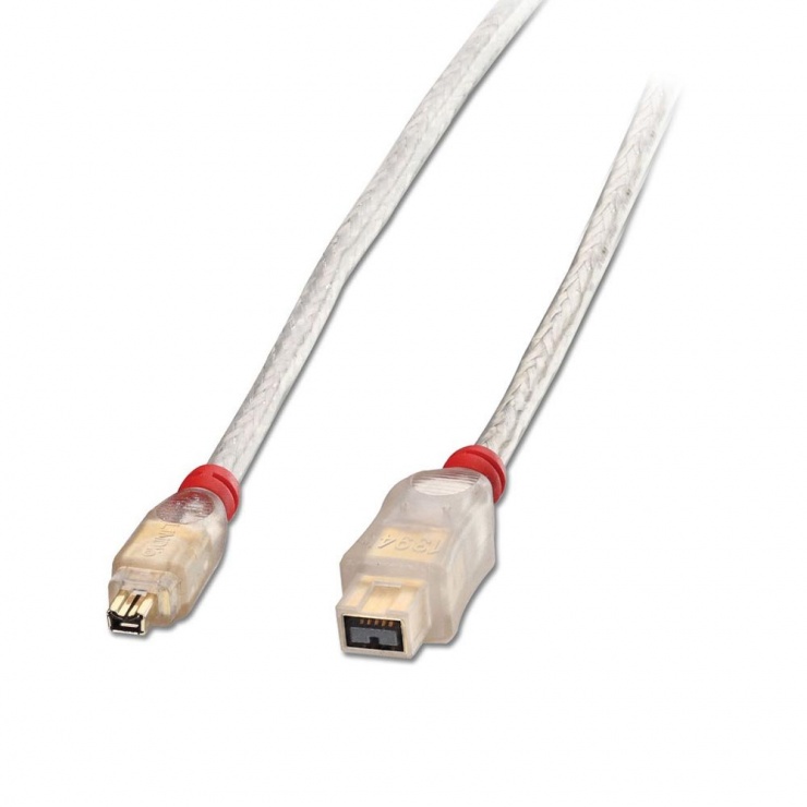 Imagine Cablu Premium FireWire 800 9 pini la 4 pini 15m, Lindy L30791
