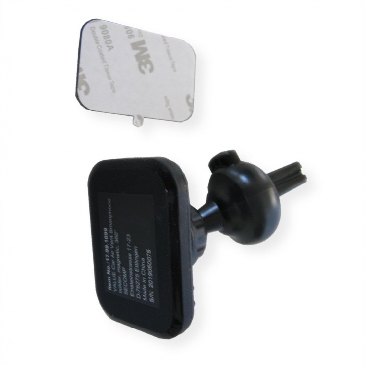 Imagine Suport auto pentru smartphone rotabil, montare ventilator, Value 17.99.1099