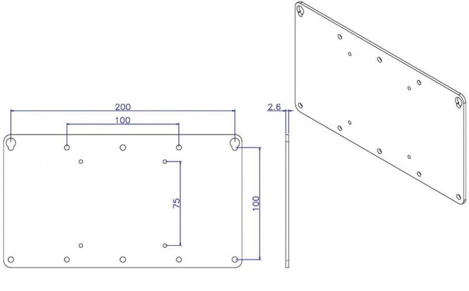 Imagine Adaptor VESA 75x75 la 100x100/100x200 Gri, Value 17.99.1110-1