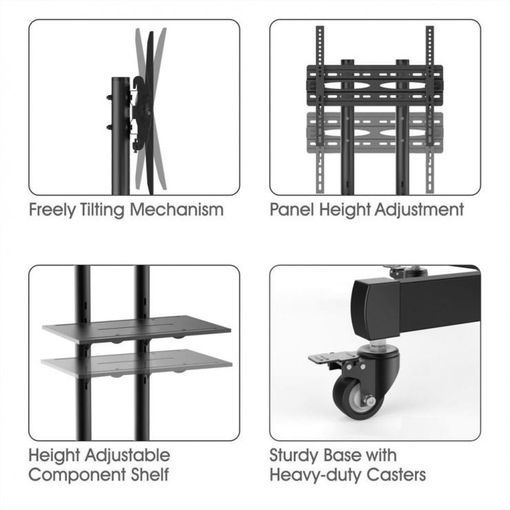 Imagine Stand podea LCD/TV  37"-50" Negru, Value 17.99.1167