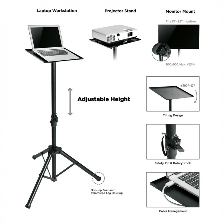 Imagine Stand tripot multifunctional Negru, Value 17.99.1168-2