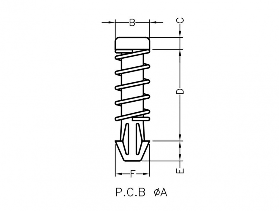Imagine Snap Rivet (suruburi) pentru radiator PCB albe set 10 buc, Delock 18272