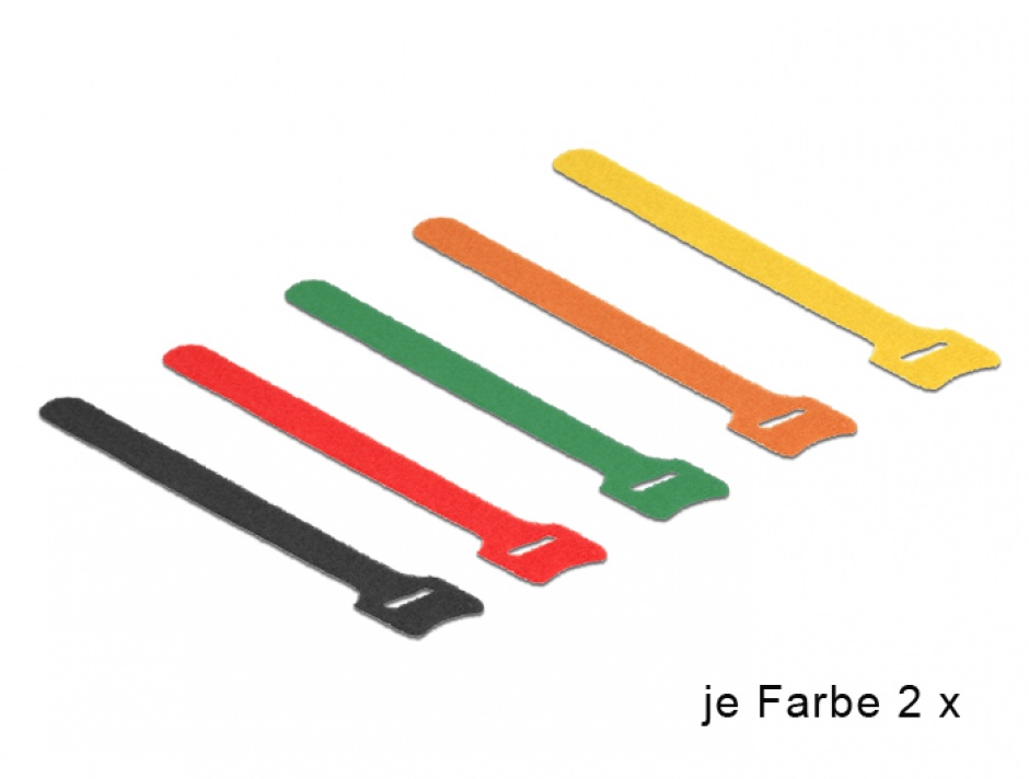 Imagine Curele colorate pentru prindere cabluri 150 mm x 12 mm, Delock 18701