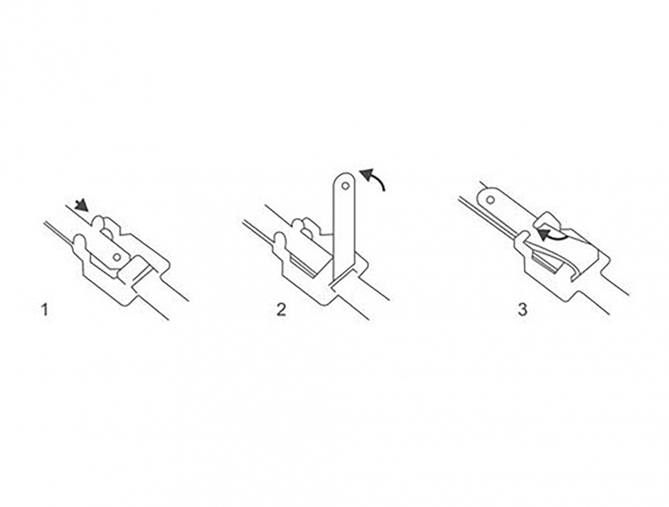 Imagine Set 10 buc bride din otel reutilizabila cu incuietoare pliabila 400 x 10 mm, Delock 18764