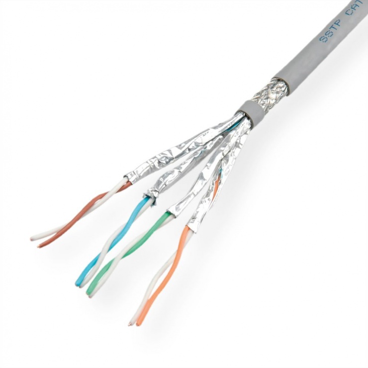 Imagine Cablu retea S-FTP (PiMF) Cat.7, solid, AWG23, 300m, Roline 21.15.0004