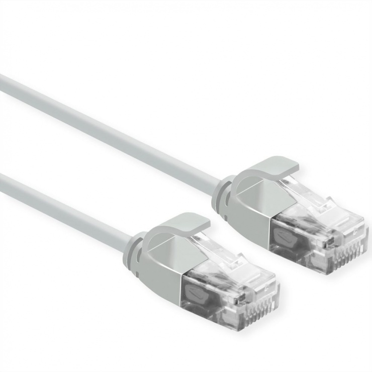 Imagine Cablu de retea Slim cat 6A UTP LSOH 0.15m Gri, Roline 21.15.3900