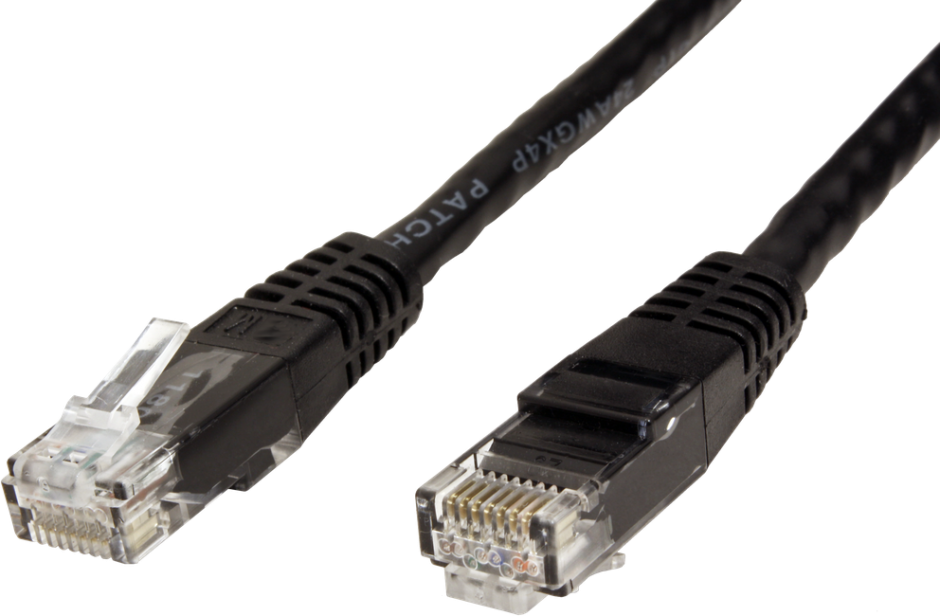 Imagine Cablu retea UTP Cat.6 negru 10m, Value 21.99.1585-2