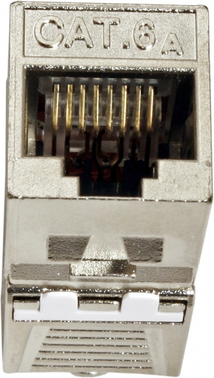 Imagine Keystone Cat.6a RJ45 STP tool-free SLIM silver, Roline 26.11.0378