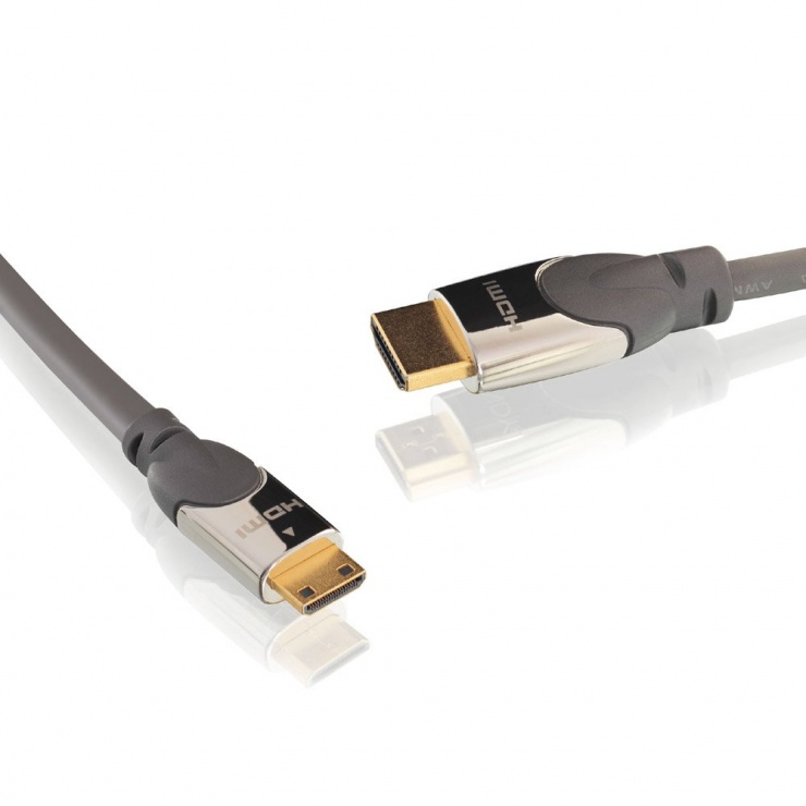 Imagine Cablu HDMI la Mini HDMI-C CROMO v2.0 2m, Lindy L41437-1