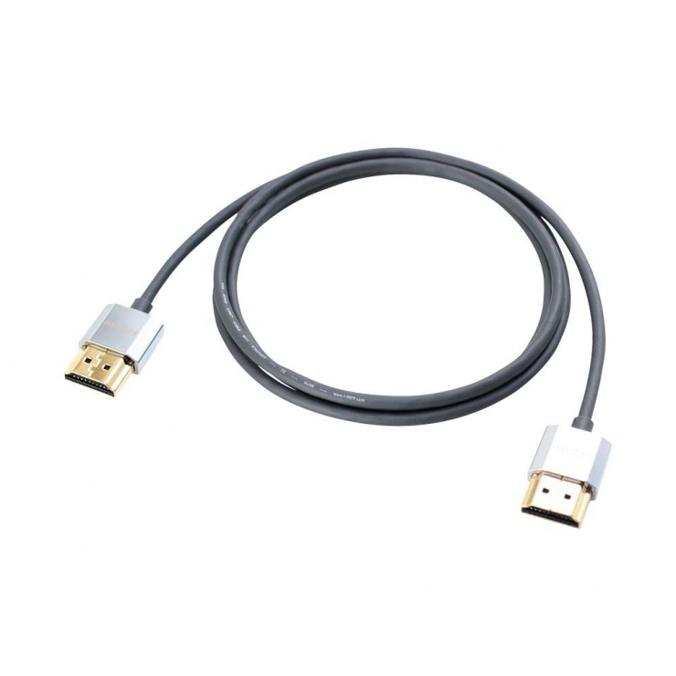 Imagine Cablu HDMI 4K 2.0 Premium CROMO Slim T-T 2m, Lindy L41672-2