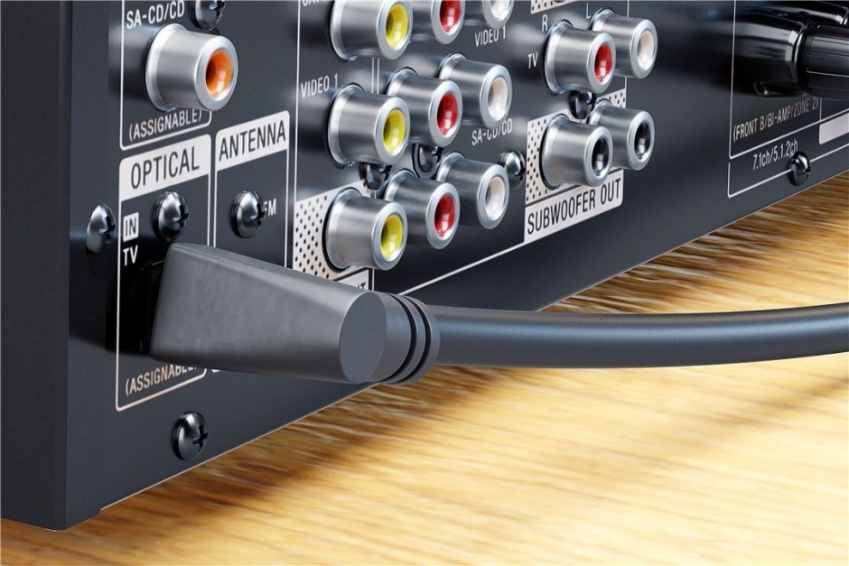 Imagine Cablu audio optic Toslink unghi 90 grade 1m, Goobay 41592