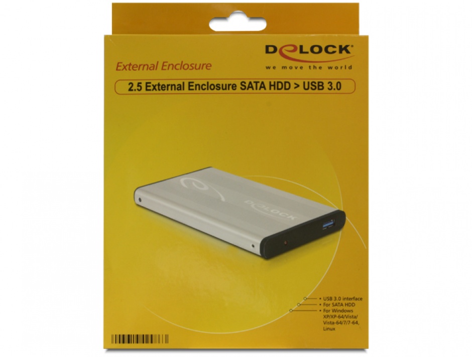 Imagine Rack HDD Extern 2.5" USB 3.0 la SATA, Delock 42486