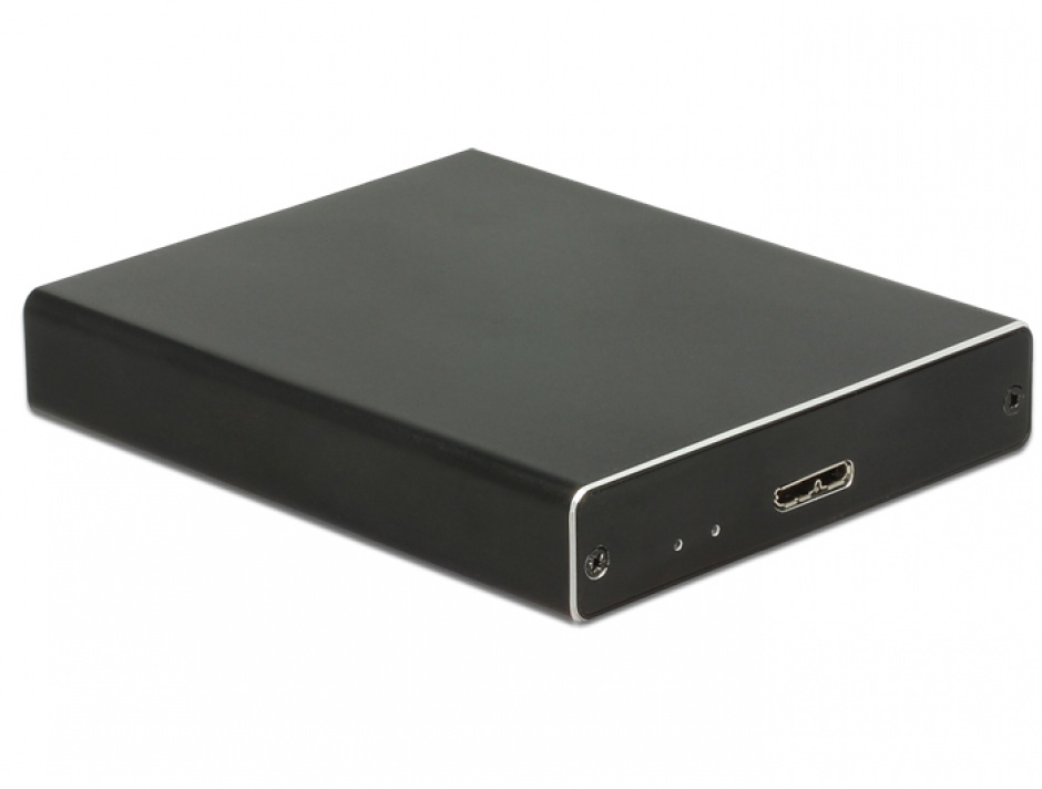 Imagine Rack extern USB 3.1 la 2 x M.2 Key B cu RAID, Delock 42588