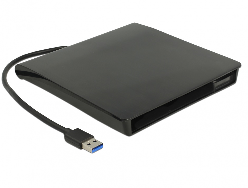 Imagine Enclosure extern pentru dispozitive 5.25" Slim SATA 12.7 mm la USB-A Negru, Delock 42602