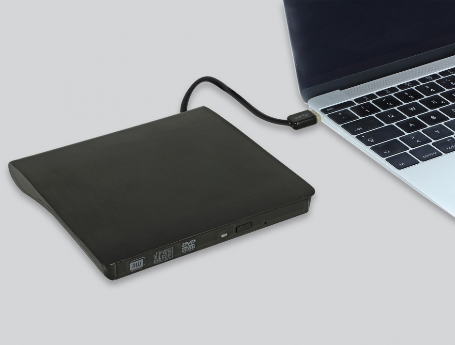 Imagine Enclosure extern pentru dispozitive 5.25" Ultra Slim SATA 9.5 mm la USB-A Negru, Delock 42603