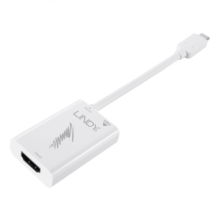Imagine Adaptor USB 3.1 tip C la HDMI 4K 60Hz + alimentare, Lindy L43178