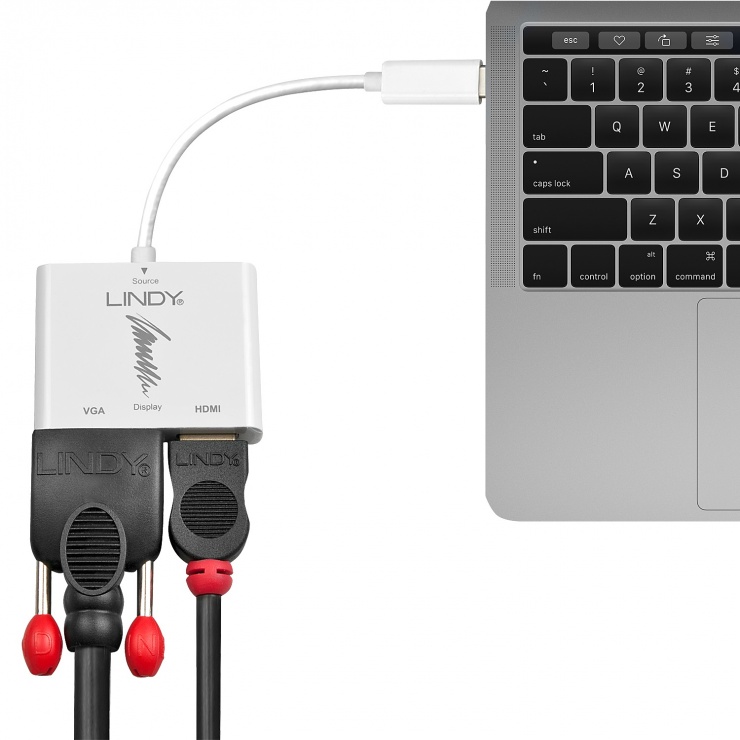 Imagine Adaptor USB 3.1 tip C la 4K HDMI & VGA, Lindy L43179