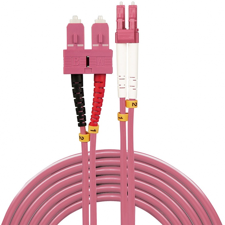 Imagine Cablu fibra optica LC-SC OM4 Duplex Multimode 20m, Lindy L46366