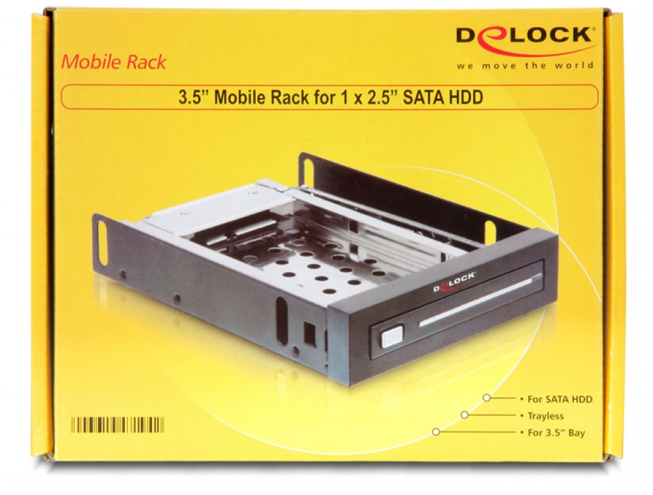 Imagine Rack mobil intern 3.5" pentru HDD SATA 2.5", Delock 47194