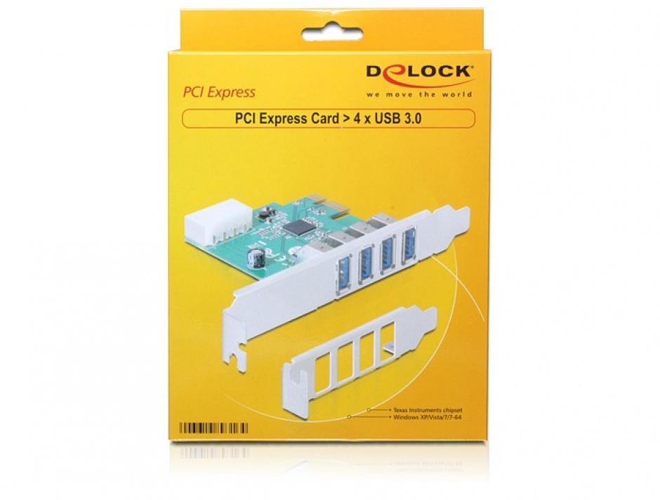 Imagine PCI Express la 4 porturi USB 3.0, Delock 89316-1