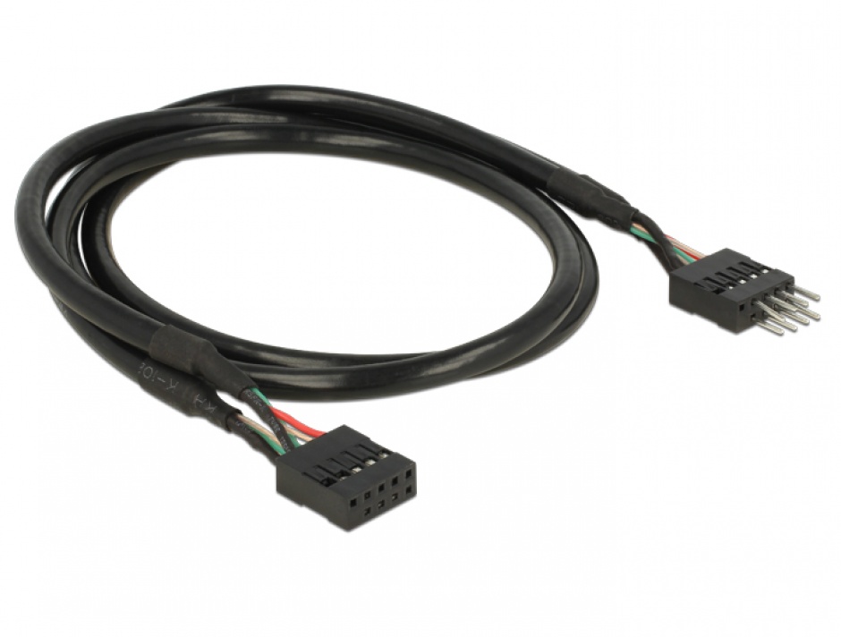 Imagine Cablu prelungitor pin header USB 2.0 10 pini T-M 50cm, Delock 83874