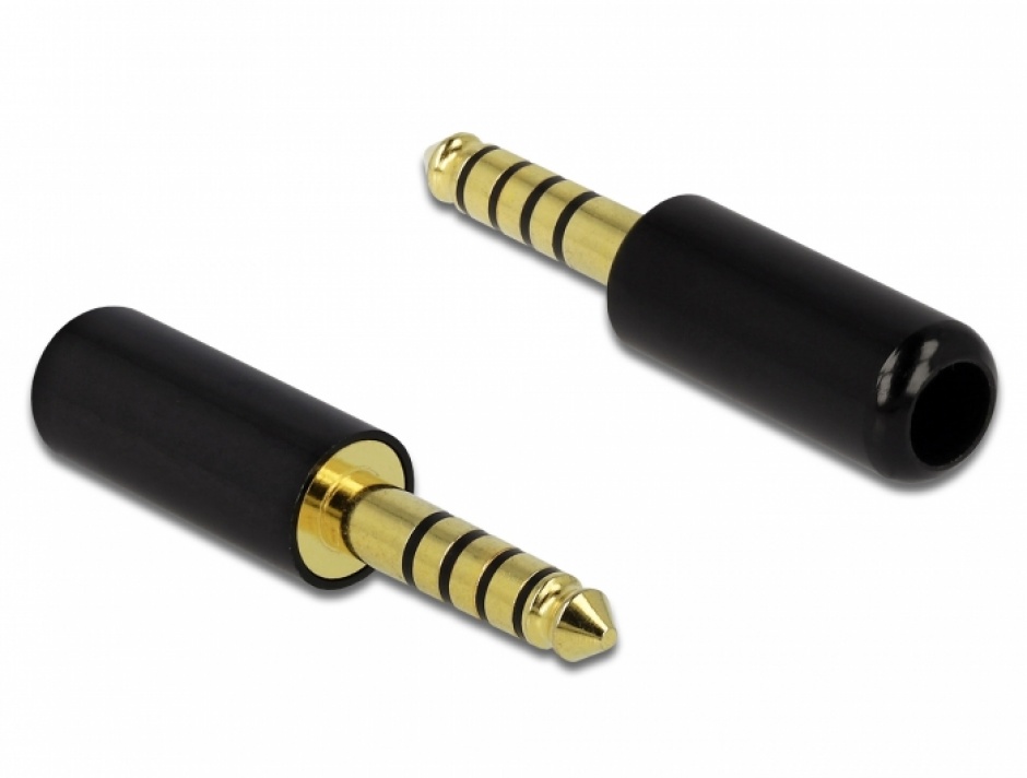 Imagine Conector jack stereo 4.4 mm 5 pini tata, Delock 66319