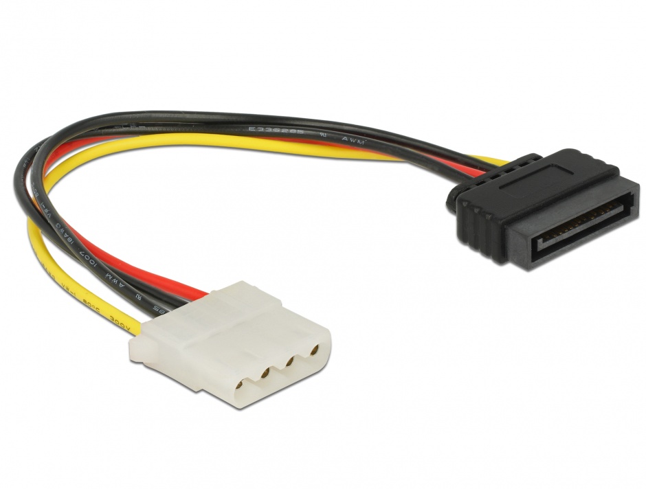 Imagine Cablu de alimentare SATA la Molex T-M 20cm, Delock 60136