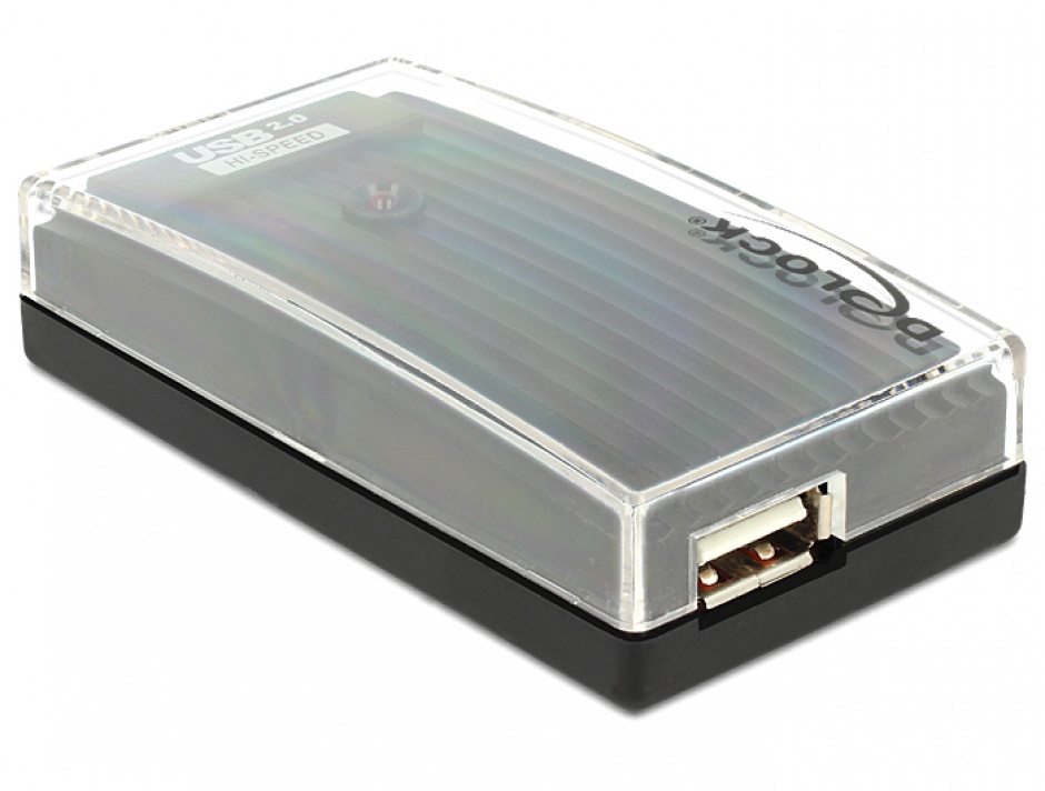 Imagine Hub USB 2.0 extern 4 Port + alimentare, Delock 61393