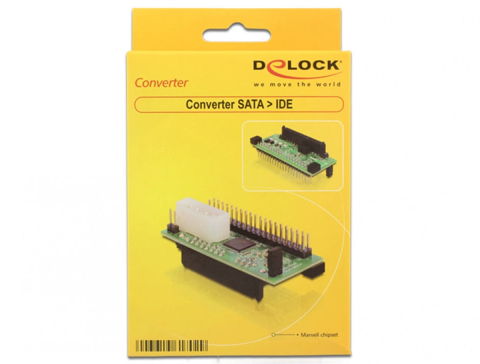 Imagine Convertor SATA la IDE 40 pini, Delock 61702