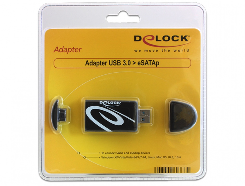 Imagine Adaptor USB 3.0 la eSATAp 5V, Delock 61776