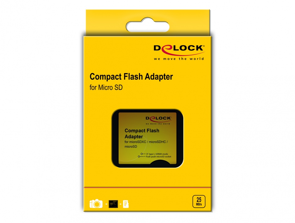 Imagine Adaptor Compact Flash tip I la Micro SD, Delock 61795